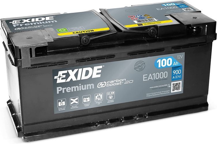 Baterie auto EXIDE 100 Ah 353x175x190 mm
