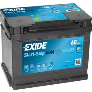 Baterii auto EXIDE AGM (gel) 60 Ah 242x175x190 mm Start Stop