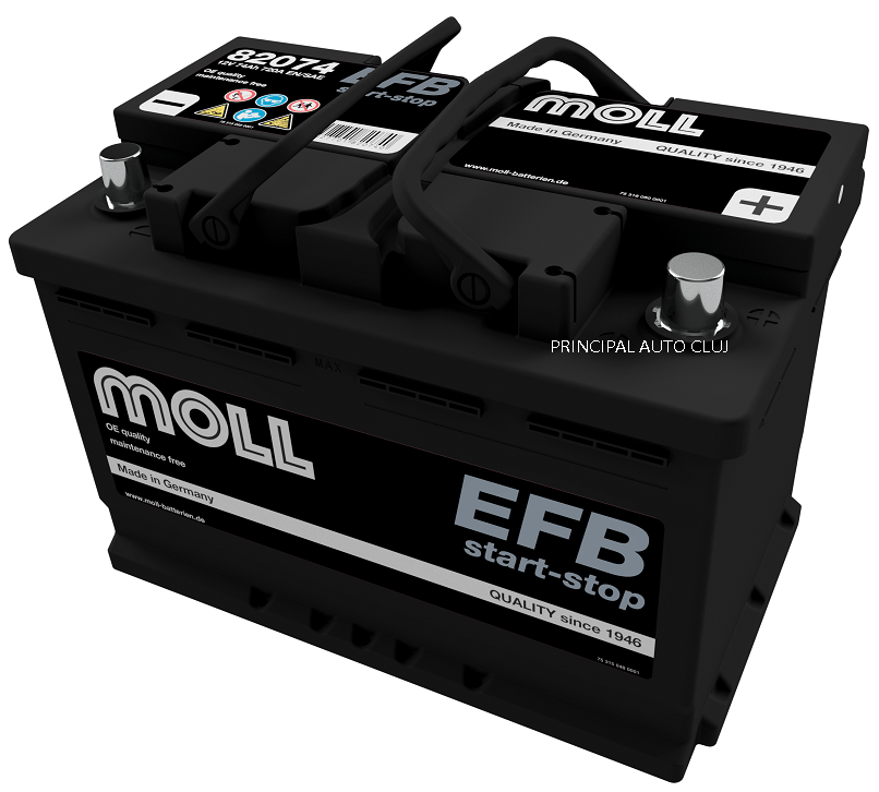 Baterie auto MOLL Start Stop EFB 74 Ah 278x175x190 mm