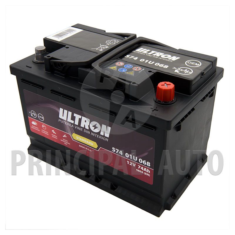 Baterii auto ULTRON STANDARD 74 Ah 278X175X190 mm