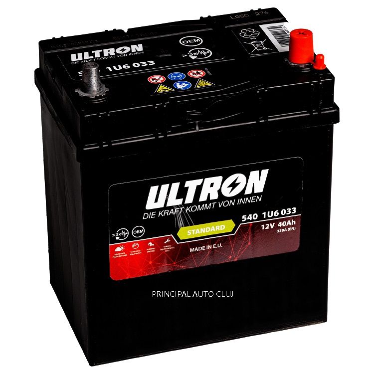 Baterie auto ULTRON STANDARD 40 Ah 187x127x227 mm + DREAPTA