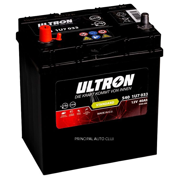 Baterie auto ULTRON STANDARD 40 Ah 187x127x227 mm + STANGA