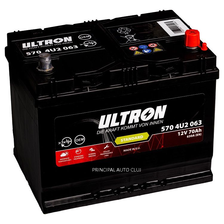 Baterie auto ULTRON STANDARD 70 Ah asiatica 269x173x218 mm + DR