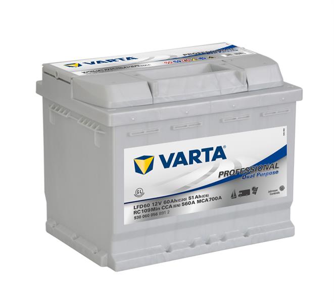 VARTA Professional Dual Purpose 60 Ah dim: 242x175x190 mm
