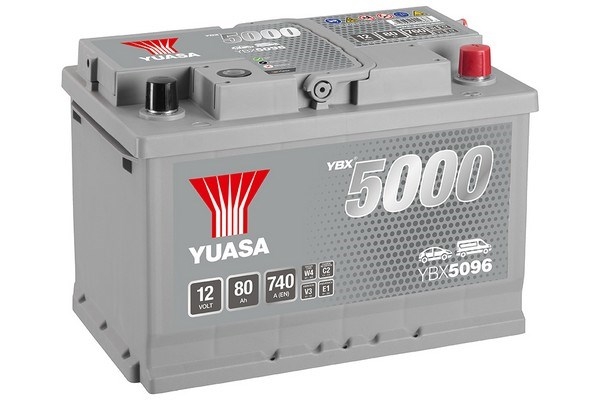 YUASA 5000 SILVER 80Ah 740A (278x175x190) YBX5096