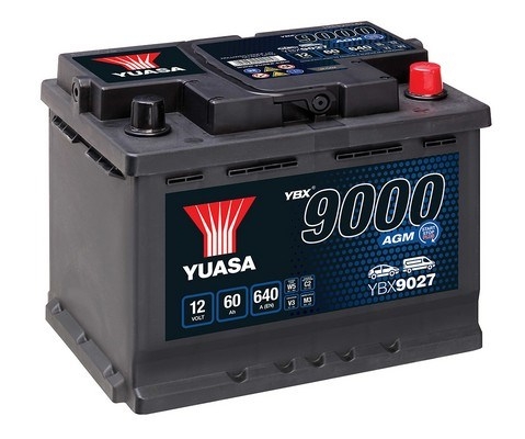 YUASA 9000 AGM 60Ah 640A (243x175x190) YBX9027