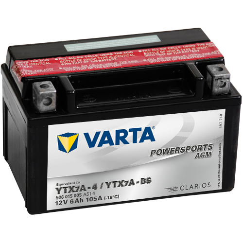 Baterie Motociclete VARTA Moto Gel 6 Ah 151x88x94, YTX7A-BS