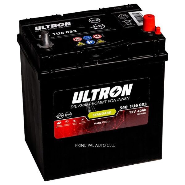 Baterie auto ULTRON STANDARD 40 Ah dim: 187x127x227 mm + DREAPTA